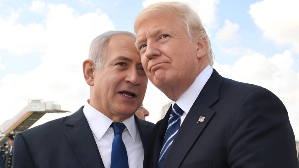 Why the Israel-Iran War Will Have a Limited Impact on Markets Benjamin Netanyahu and Donald Trump in close conversation during a diplomatic visit, symbolizing strong U.S.-Israel relations.